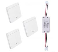 Interrupteur de télécommande RF433 MHz compatible avec alimentation AC 90 V à 250 V et construit pour les projets de câblage résidentiels de charge 10 A (LN3 + 3 panneaux)