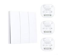 Interrupteur de télécommande sans fil, 1 lot d'interrupteurs auto-générants étanches pour un fonctionnement sans piles en intérieur et en extérieur, amateurs de domotique (1-3)