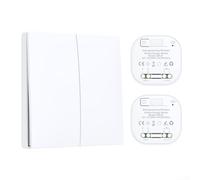 Interrupteur de télécommande sans fil, 1 lot d'interrupteurs auto-générants étanches pour un fonctionnement sans piles en intérieur et en extérieur, amateurs de domotique (1-2)