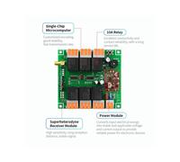 Interrupteur de Télécommande Sans Fil DC12V-36V 433MHz 6CH FSK pour Boîtier de Distribution, Programmateur PLC, Télécommande D'Ascenseur