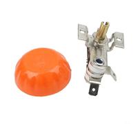 Interrupteur de température bimétallique 10 A/16 A AC 250 V pour appareils de chauffage électrique, fer à repasser, cuiseur à riz, grille-pain, friteuse, four avec poignée en forme de D (10 A)