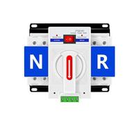 Interrupteur de transfert automatique ATS 2P 63A 220V 110V 50/60Hz Interrupteur de transfert manuel Disjoncteur Dispositif de protection domestique(2P 63A 110V)
