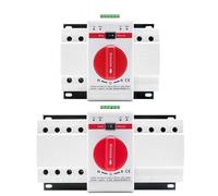 Interrupteur de transfert automatique double alimentation ATS PV 2P 4P 63A 125A AC 220V 400V 50/60Hz Type MCB Interrupteurs automatiques manuels Disjoncteur(4P 63A 400V)