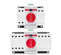 Interrupteur De Transfert Automatique Double Alimentation ATS PV 2P 4P 63A 125A AC 220V 400V 50/60Hz Type MCB Interrupteurs Automatiques Manuels Disjoncteur(4P 63A 400V)