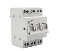 Interrupteur de transfert manuel à double alimentation 2P/3P for rail DIN, disjoncteur de verrouillage de type rail MTS, 1 pièce(2P,32A)