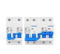 Interrupteur de transfert manuel double alimentation AC 1P+1P 2P+2P MTS, disjoncteur de verrouillage, interrupteur de commutation d'isolement sur rail DIN, MCB 40A 63A(2P 2P,16A)