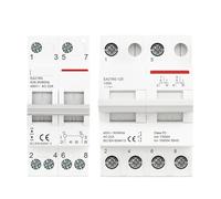 Interrupteur de transfert manuel double alimentation modulaire 2P 40A 63A 125A AC400V, sectionneur/déconnexion AC, disjoncteur(63A)