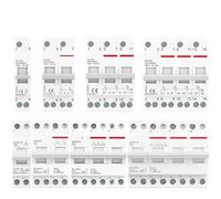 Interrupteur de transfert manuel modulaire 1P, 2P, 3P, 4P, 40 A, 63 A, 125 A, for rail DIN, double alimentation, sectionneur et disjoncteur(4P,40A)