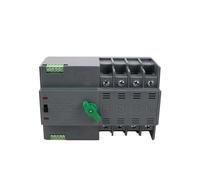 Interrupteur de Transmission Automatique, Double Puissance Inverseur Automatique Rail 2P 3P 4P ATS Electrique Sélection Commutateurs Courant Ininterrompu 63A 100A Mini 50/60HZ(220v 63a,2P)