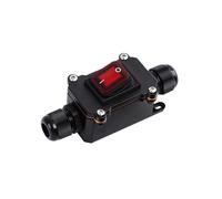 Interrupteur de type bateau étanche IP65, 220V/16/30a, haute puissance, anti-poussière, interrupteur à bouton de commutation intermédiaire * 2 pièces(Single hole -4-8MM,30a)