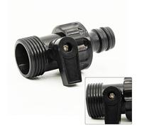 Interrupteur de valve à mamelon à 6 points pour appareils d'arrosage de fleurs, poignée de buse de contrôle du débit à connexion rapide en plastique avec dimensions de 61 x 26 mm, valve d'irrigation