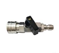 Interrupteur de valve de nettoyeur haute pression en acier inoxydable 6,35 mm pour machine de nettoyage, accessoires pour contrôle du débit d'eau durable, noir et argenté