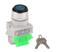 Interrupteur de Verrouillage en Metal + Clés Sécurité à 3 Positions Interrupteurs à Clé LAY37-20Y/31 220V 5A Sélecteur Rotatif, Trou de Montage 22 mm avec 2 Clés