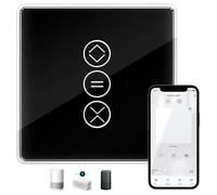 Interrupteur de volet roulant 2.5D Smart, Interrupteur de volet roulant WiFi avec ajustement en pourcentage Compatible avec Alexa/Google Assistant, Minuterie & commande vocale pour la domotique de