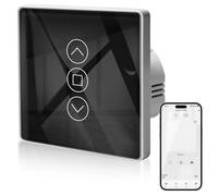 Interrupteur de volet roulant Wi-Fi intelligent avec minuterie : compatible avec Alexa et Google Home, interrupteur tactile intelligent pour stores et volets roulants, commande vocale, conducteur