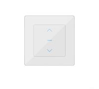 Interrupteur de volet roulant WiFi pour rideaux motorisés et stores avec contrôle de minuterie, protection contre les surcharges, pour norme UE/UK, sans fil 2,4 GHz (blanc)