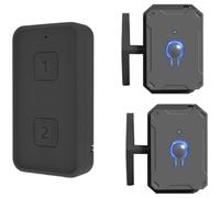 Interrupteur d'éclairage à distance sans fil, pas de câblage nécessaire - Télécommande intelligente RF433 - Bouton poussoir pour contrôle de l'éclairage sans fil - Noir x 2 + 2