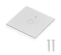 Interrupteur d'éclairage intelligent Panneau tactile simple Panneau électrique Télécommande Zigbee Interrupteur de rétroéclairage intelligent pour usage domestique PC ignifuge (Blanche)