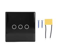 Interrupteur d'éclairage intelligent, WiFi 2.4GHz, écran mural en verre, panneau de commande vocale tactile, 3 gangs pour Tuya 100-250V