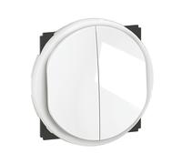 LEGRAND - Interrupteur Poussoir Double Céliane - 6A - Commande d'Eclairage Silencieuse - A compléter d'un support et d'une Plaque - Blanc