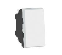 Interrupteur d'éclairage modulaire Legrand Mosaic Easy-Led 1 module 10AX, blanc, avec inserts blancs