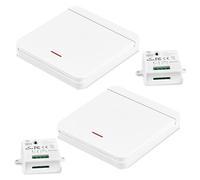Interrupteur d'éclairage sans fil 230V Set - 1500W avec émetteur et récepteur, interrupteur de sécurité sans fil pour lampes et appareils, installation simple, forte transmission de signal et contrôle