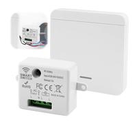 Interrupteur d'éclairage Sans Fil Kit Interrupteur Sans Fil avec émetteur et Contrôleur Récepteur 10 A 240 V Va et Vient Portée 50m pour Contrôle Éclairage et Ventilateurs en Intérieur/Extérieur