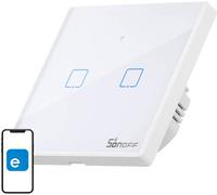 Interrupteur d'éclairage Touch Wifi + Rf 433 Sonoff T2 Eu Tx (2-Canaux) Nouvelle Version