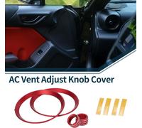 Interrupteur DeDe Réglage De La Ventilation De Climatiseur pour AC Pour Subaru Brz 2022-2024 Robuste | Garniture D'Autocollant Intérieur Rouge 4 Pièces