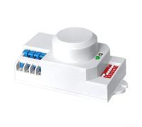 Interrupteur détecteur de mouvement à micro-ondes 5,8 GHz 220 V avec champ de détection à 360 degrés, retard réglable et reconnaissance du signal infrarouge thermique