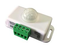 Interrupteur détecteur de mouvement Pir pour systèmes DC 12 V 24 V, contrôleur de détection de corps infrarouge avec portée de 8 m et retard de 1 à 10 min, pour couloirs, allées, entrepôts, hôtels et