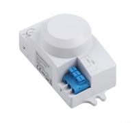 Interrupteur détecteur de mouvement pour micro-ondes 5,8 GHz, 12 V/CA 100-240 V, IP42 protégé contre l'humidité, portée réglable de 2 à 8 m et retard de 8 à 12 min (12 V)