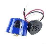 Interrupteur d'extérieur étanche avec capteur LED, comprend une fonction de retard et un mécanisme de verrouillage, adapté pour l'éclairage de rue, de stationnement et d'usine