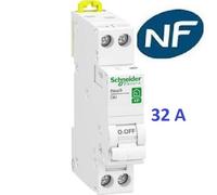 Schneider Electric Disjoncteur modulaire Resi9 R9PFC632 1P+N 32A Courbe C peignable Blanc RAL 9003