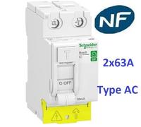 Schneider Electric Interrupteur différentiel RESI9 30 mA 2P 63 A Type AC