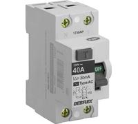 Interrupteur différentiel 30mA pour tableau électrique - Gris - 3306