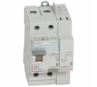 411633 Interrupteur différentiel DX3 2P 63A type AC 30mA arrivée haute + départ haut - 3 modules - Legrand