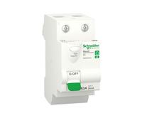 Interrupteur différentiel bipolaire embrochable - 63A 30MA - AC- Resi9 XE SCHNEIDER