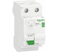 Interrupteur différentiel bipolaire embrochable - 63A 30MA - AC- Resi9 XE SCHNEIDER