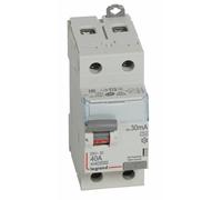 Interrupteur différentiel DX³-ID 2P 230 V 40 A type A 30 mA LEGRAND 411555