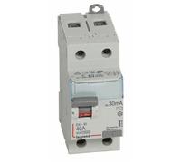 LEGRAND Interrupteur différentiel 40A 30mA type AC DX³-ID vis/vis 2P 230V~ départ bas 2 modules - LEGRAND - 411505