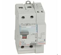 411633 Interrupteur différentiel DX3 2P 63A type AC 30mA arrivée haute + départ haut - 3 modules - Legrand