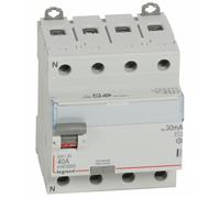 Legrand Interrupteur différentiel DX³-ID 4P 400V type AC 4M 30mA 40A arrivée haute/départ bas Noir