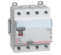 Legrand Interrupteur différentiel DX3‑ID 411662 4P 63A AC 30mA 4 modules bornes alignées