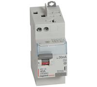 411638 Interrupteur différentiel DX3 2P 40A type A 30mA arrivée haute + départ haut - 2 modules - Legrand
