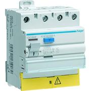 interrupteur différentiel hager - 63a - 30 ma - 3 pôles + neutre - type ac - vis / vis