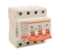 Interrupteur différentiel magnétothermique triphasé 380 V 20 A C20 RCBO Type AC Courbe C, 3P+N 6 kA 30 mA, 4 modules DIN, série PL8M4 professionnelle électromagnétique