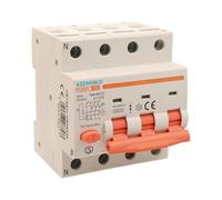 Interrupteur différentiel magnétothermique triphasé 380 V 25 A C25, RCBO Type AC Courbe C, 3P+N 6 kA 30 mA, 4 modules DIN, série PL8M4 professionnelle électromagnétique