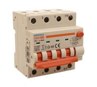 Interrupteur différentiel magnétothermique triphasé 380 V type A 20 A B20, 4P vrai (NO 3P+N), courbe B 6 kA 30 mA, double levier avec diagnostic visuel, 4 modules DIN, série PL8M4