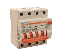 Interrupteur différentiel magnétothermique triphasé 380 V type A 20 A C20, 4P réel (NO 3P+N), courbe C 6 kA 30 mA, double levier avec diagnostic visuel, 4 modules DIN, série PL8M4